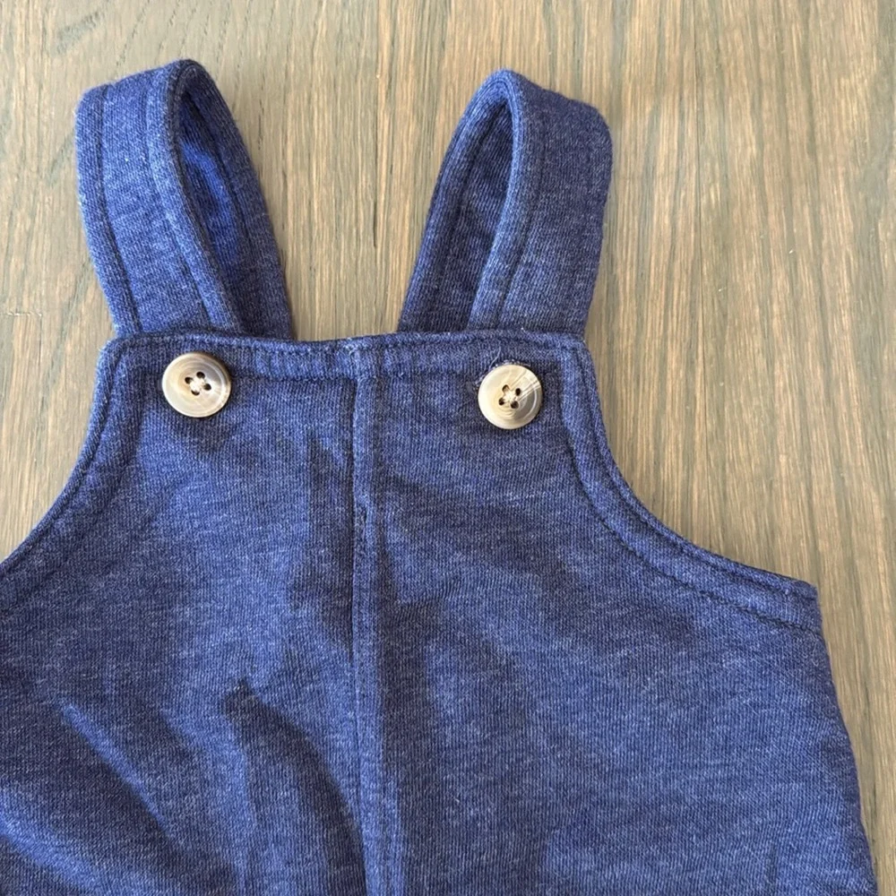 Old Navy Baby Fleece Overalls Navy Blue Unisex 0-3M